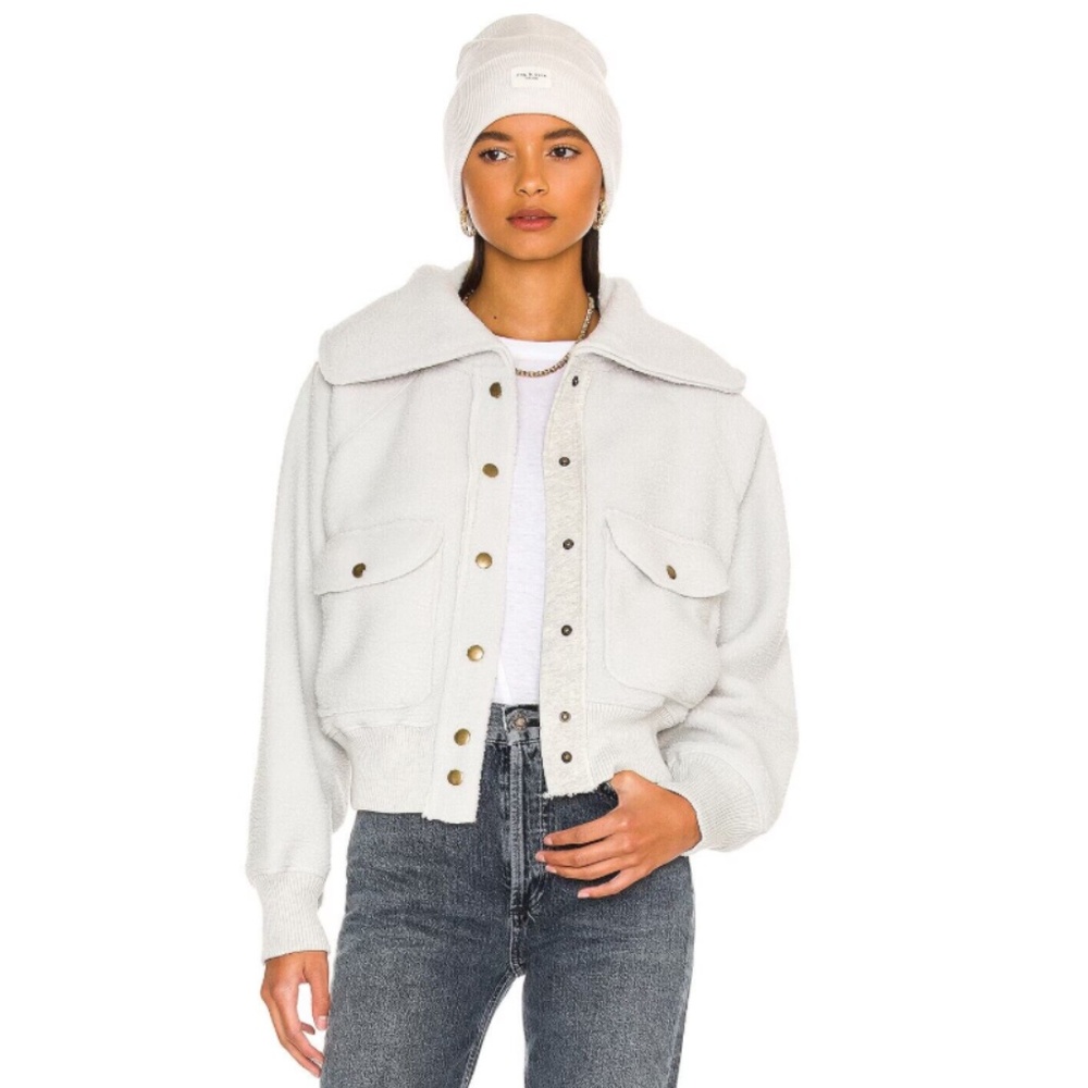 Free People Shasta Cardi Jacket Light Gray